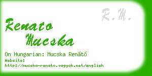renato mucska business card