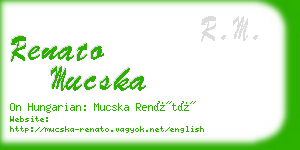 renato mucska business card